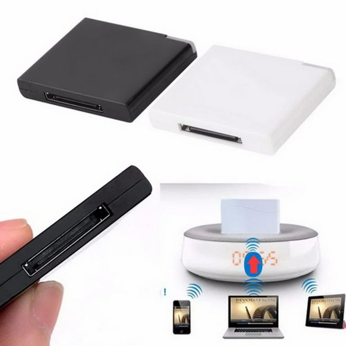 IP02 30 Pin Wireless Bluetooth-compatible Audio Receiver for Iphone / Ipad Music Adapter Docking Station - Black - 3