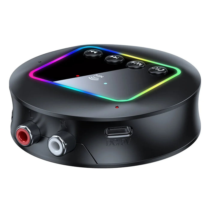 NFC BT 5.4 Wireless Audio Adapter 2 in 1 Receiver / Transmitter with RGB Ambient Light Support AUX / RCA / TF Card - 2