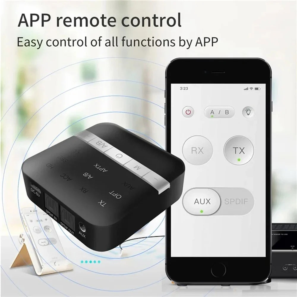 TX200 2 In 1 Transmitter Receiver Bluetooth-Compatible Optical Coaxial Audio Adapter for TV  /  Home Theater ( Chip: CSR8675 ) - 7