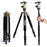 ZOMEI Z818 DSLR Camera Photography Tripod 4-Section Foldable Lightweight Alloy Stand - Gold - 1