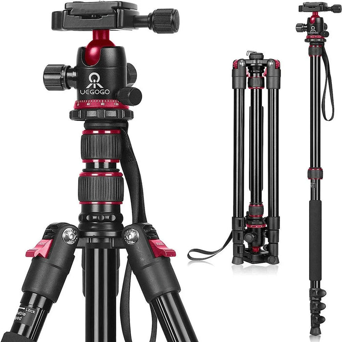 UEGOGO C11 Camera Tripod Photography Video Stand Smartphone Live Streaming Support Bracket - Black+Red - 1