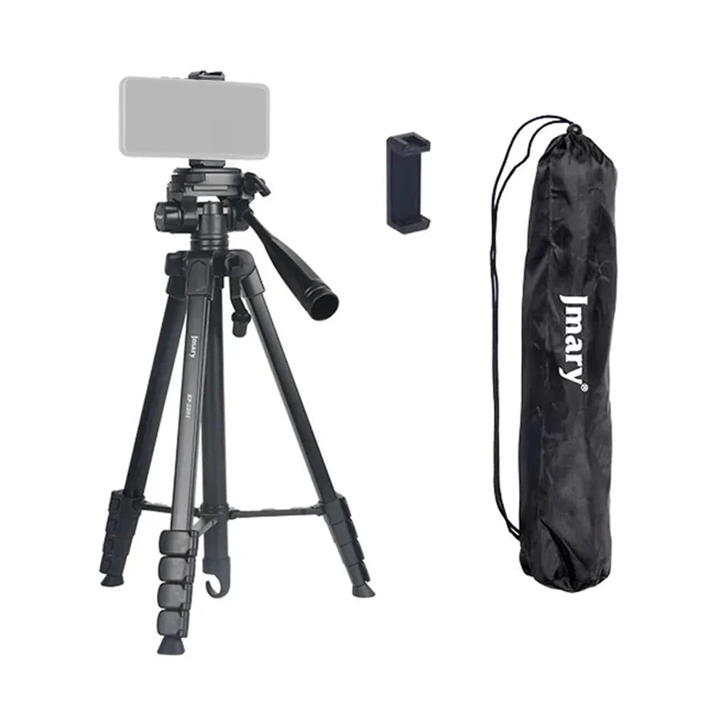 JMARY KP-2201 Smartphone / Camera Live Photography Tripod Portable 1.7m Adjustable Stand with Phone Clip - 1