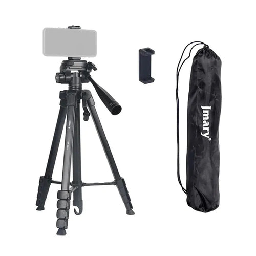 JMARY KP-2201 Smartphone / Camera Live Photography Tripod Portable 1.7m Adjustable Stand with Phone Clip - 1