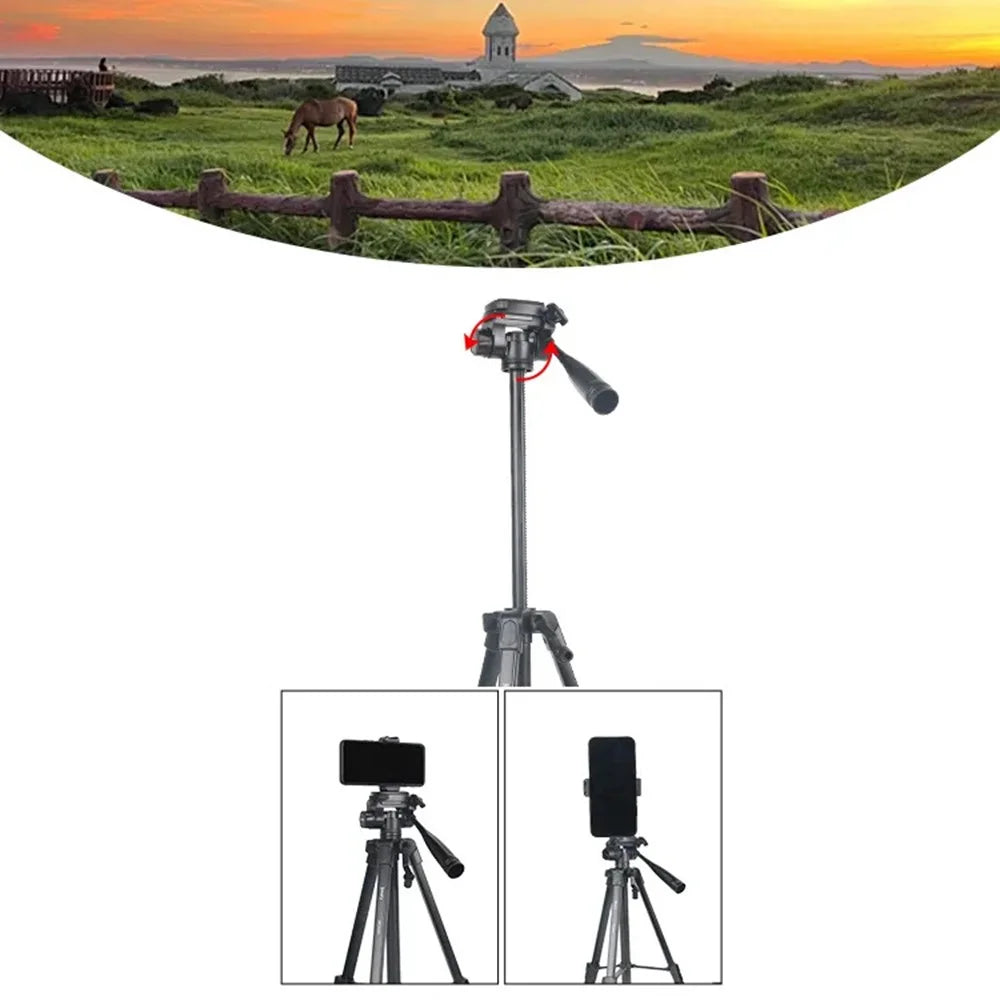JMARY KP-2201 Smartphone / Camera Live Photography Tripod Portable 1.7m Adjustable Stand with Phone Clip - 7