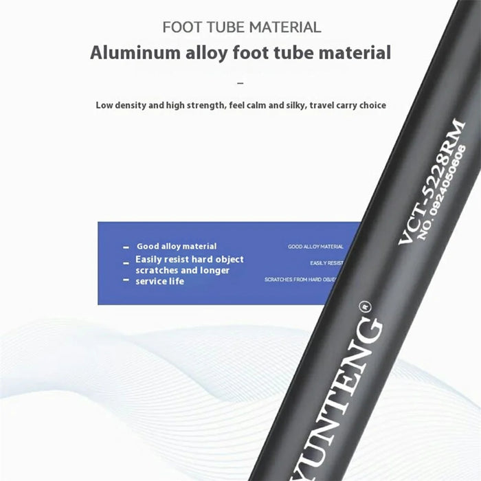 YUNTENG VCT-5228 Portable Light Stand Phone Vlog Photography Live Streaming Aluminum Alloy Extendable Tripod - 5