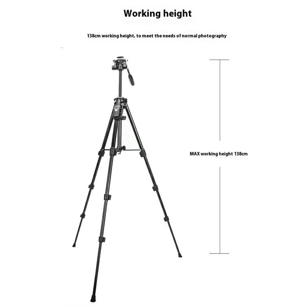 YUNTENG VCT-6828RM Camera Phone Tripod Stand Vlog Video Bluetooth-Compatible Selfie Live Streaming Photography Bracket - 7