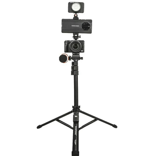 YUNTENG VCT-91666L Camera Tripod Vlog Video Stand Selfie Stick Phone Bluetooth-Compatible Live Streaming Bracket - 1