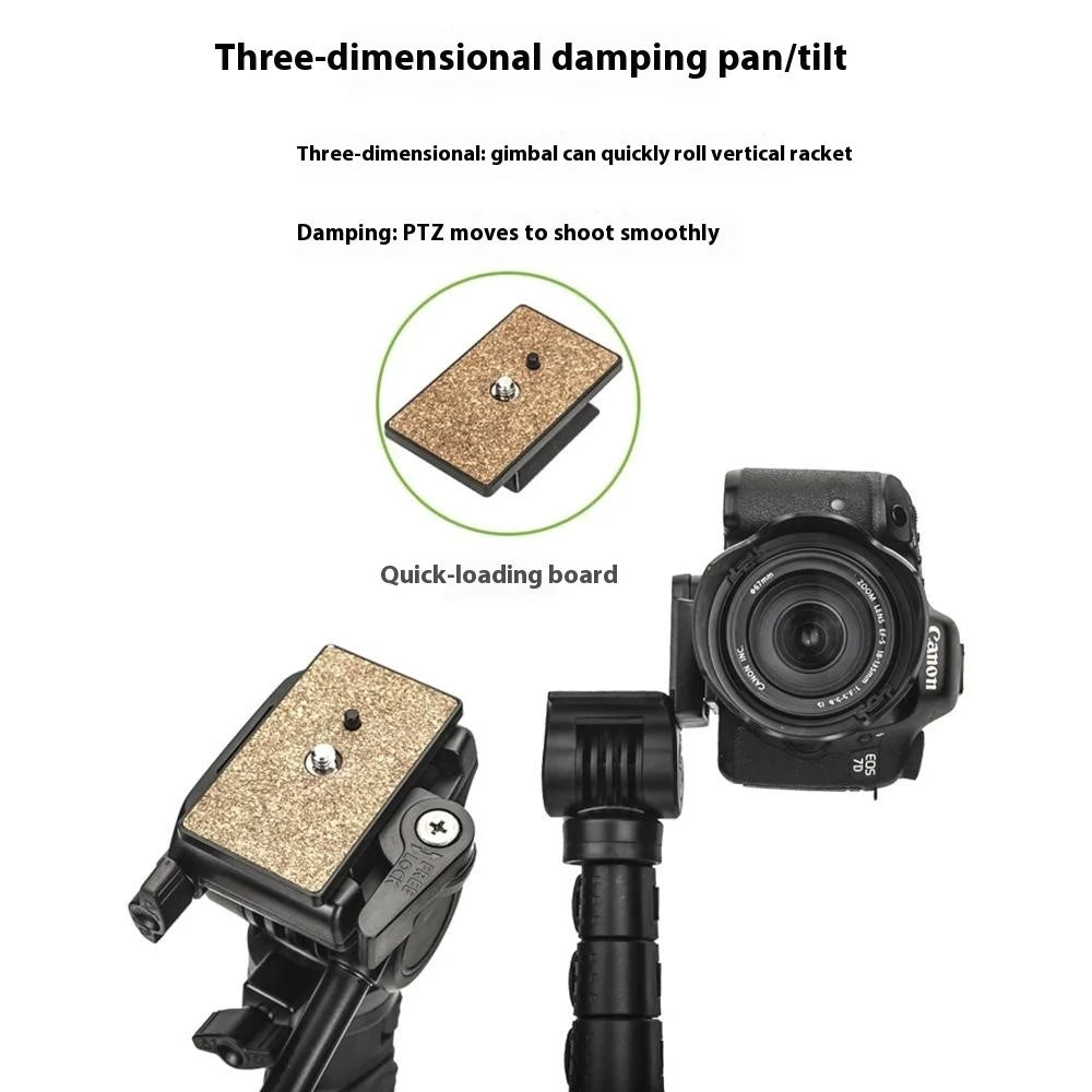 YUNTENG 638 Camera Tripod Monopod Aluminum Alloy Extendable Live Streaming Stand Phone Holder - 4