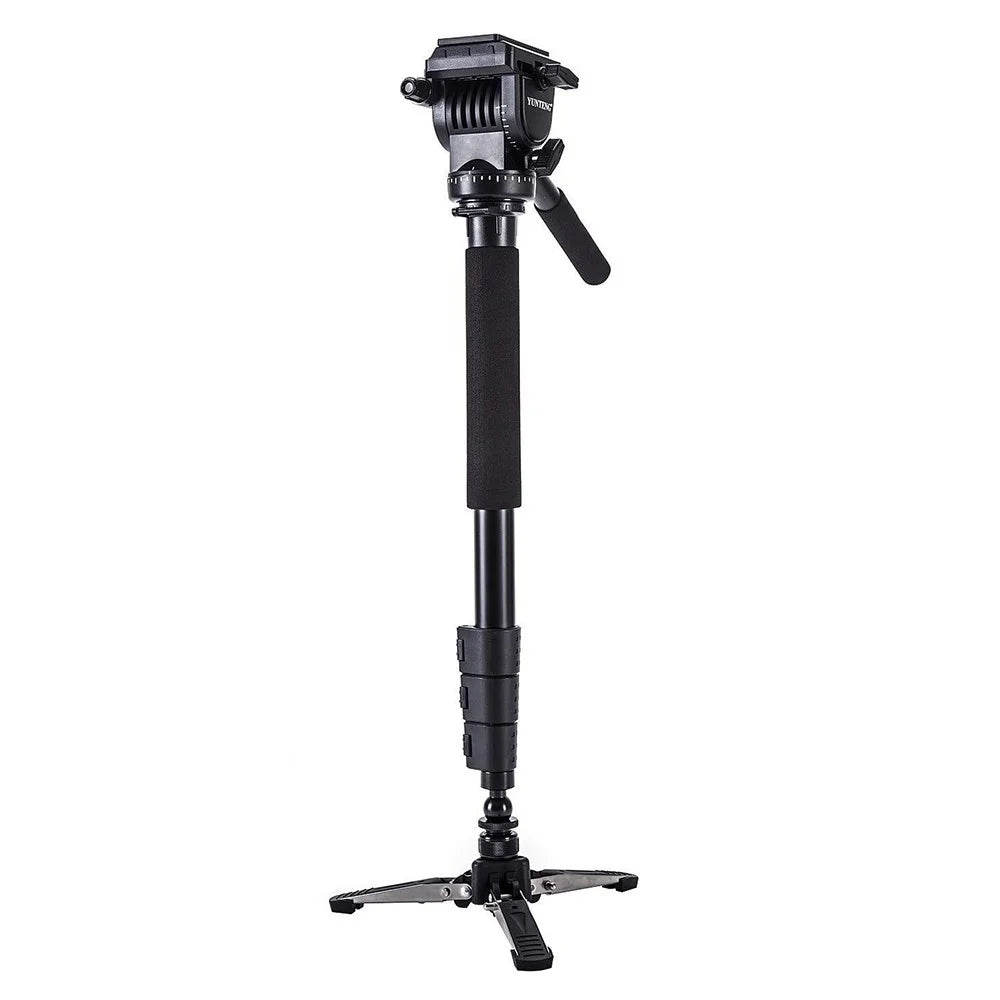 YUNTENG VCT-588 Extendable DSLR Camera Camcorder Hydraulic Fluid Gimbal Monopod with Support Foot - 1