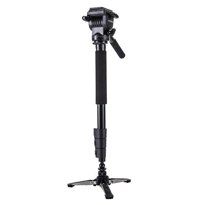 YUNTENG VCT-588 Extendable DSLR Camera Camcorder Hydraulic Fluid Gimbal Monopod with Support Foot - 1