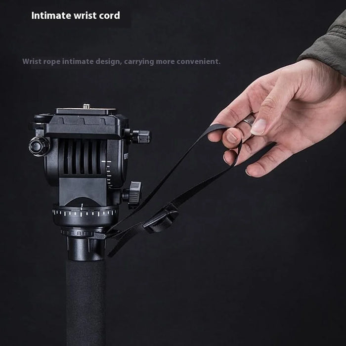 YUNTENG VCT-588 Extendable DSLR Camera Camcorder Hydraulic Fluid Gimbal Monopod with Support Foot - 4