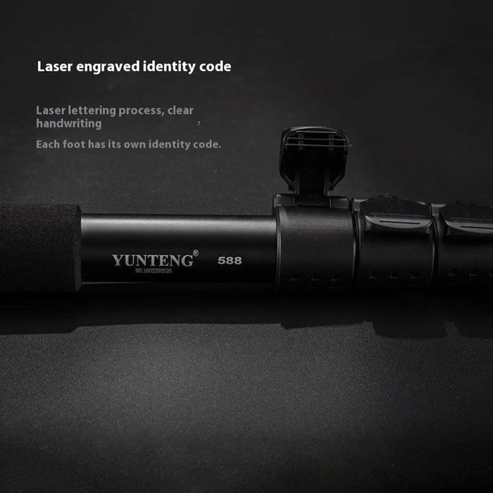 YUNTENG VCT-588 Extendable DSLR Camera Camcorder Hydraulic Fluid Gimbal Monopod with Support Foot - 5