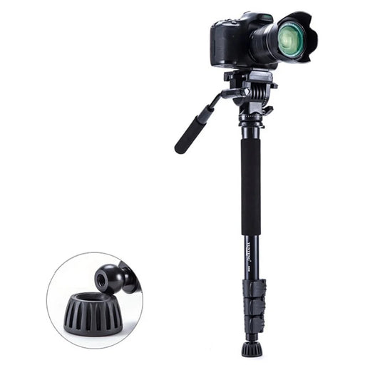 Yunteng VCT-558 For Canon Nikon Sony Camera DV DSLR Video Recorder Monopod Hydraulic Fluid Gimbal Stand - 2