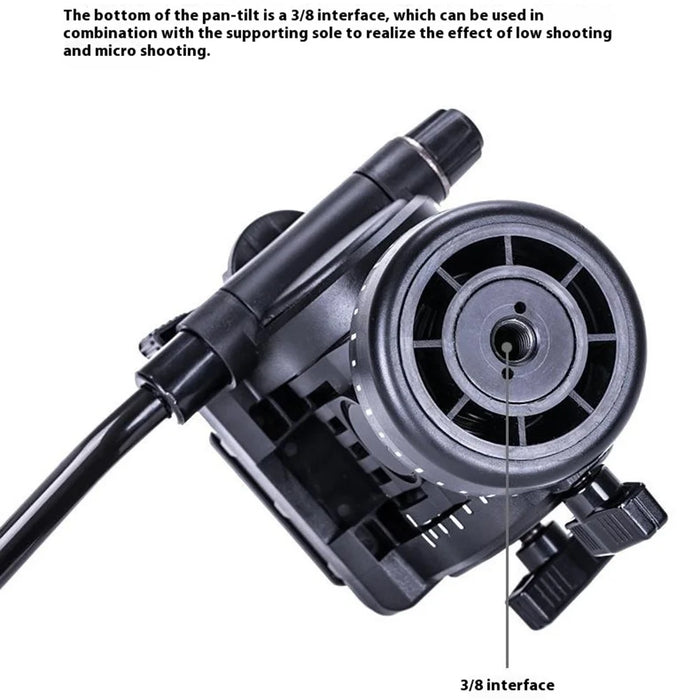 Yunteng VCT-558 For Canon Nikon Sony Camera DV DSLR Video Recorder Monopod Hydraulic Fluid Gimbal Stand - 5