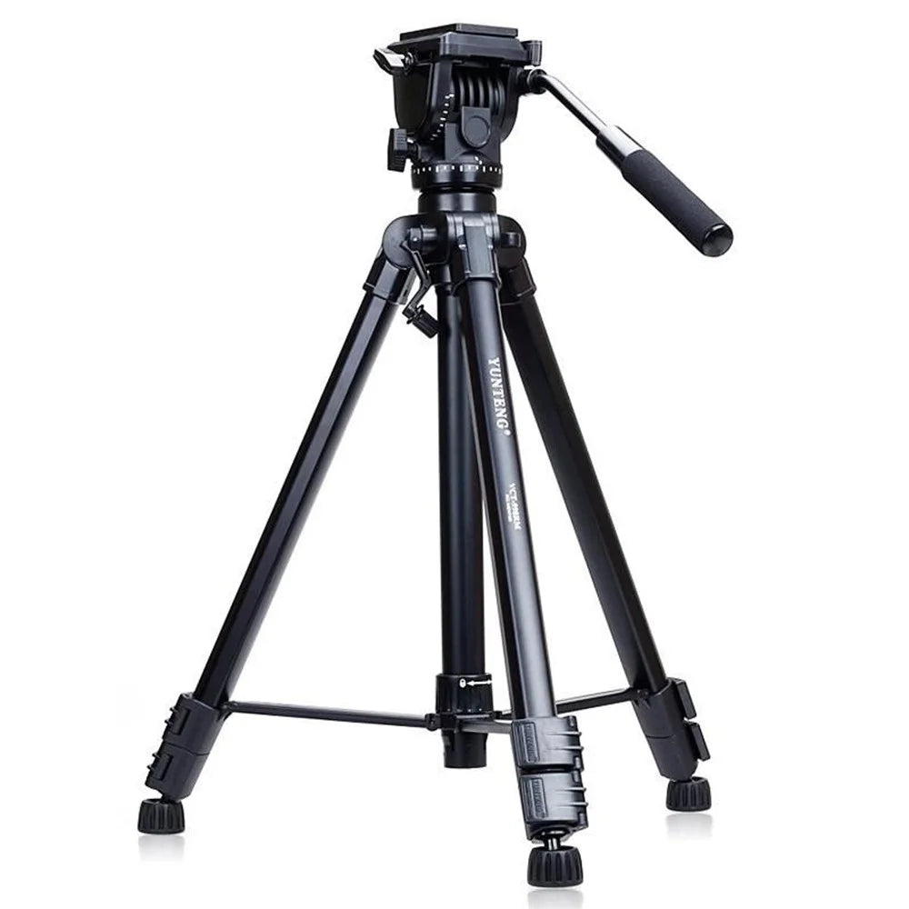YUNTENG VCT-998RM Aluminum Tripod Camera DSLR Camcorder with Hydraulic Damping Pan Head - 1