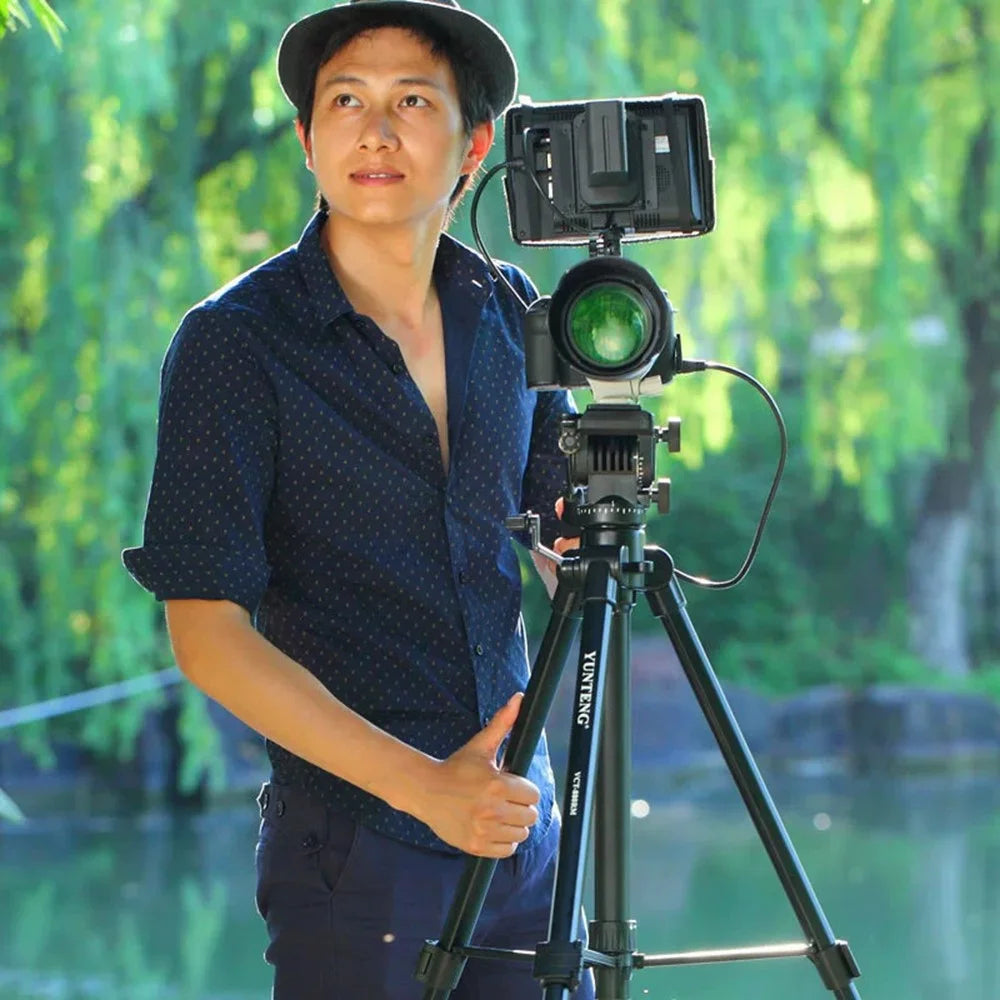 YUNTENG VCT-998RM Aluminum Tripod Camera DSLR Camcorder with Hydraulic Damping Pan Head - 3