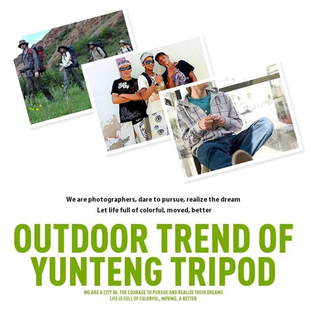 YUNTENG VCT-998RM Aluminum Tripod Camera DSLR Camcorder with Hydraulic Damping Pan Head - 4
