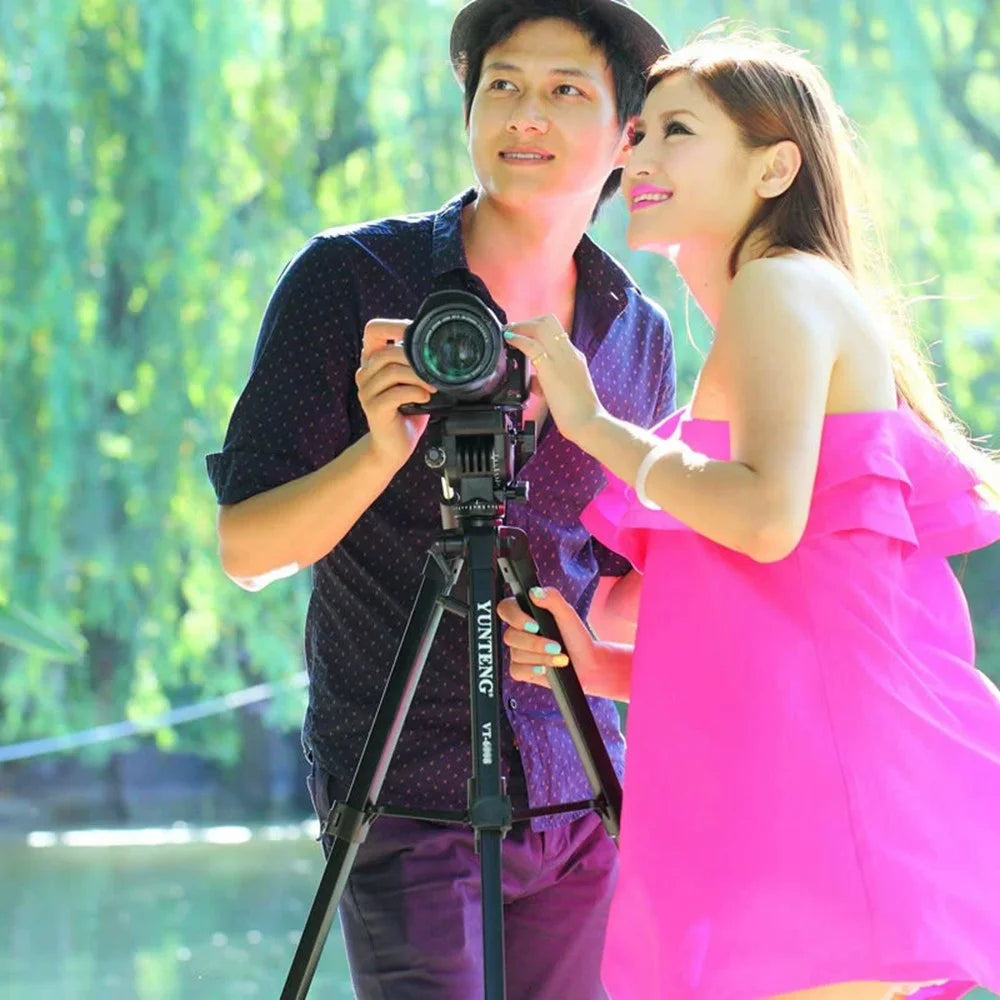 YUNTENG VCT-860AV Camera Tripod Professional Hydraulic Damping Fluid Head Stand - 3