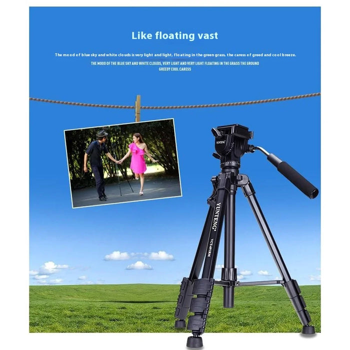 YUNTENG VCT-691RM For Canon / Sony Camera Tripod Professional Photographing Stand with Hydraulic Head - 4