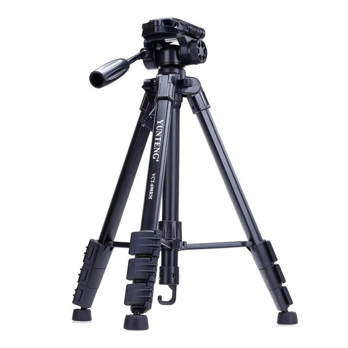 YUNTENG VCT-690RM Cameras Smartphones Tripod Portable 3-Way Pan Head Photographing Stand - 1