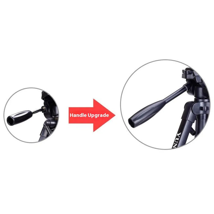 YUNTENG VCT-690RM Cameras Smartphones Tripod Portable 3-Way Pan Head Photographing Stand - 6