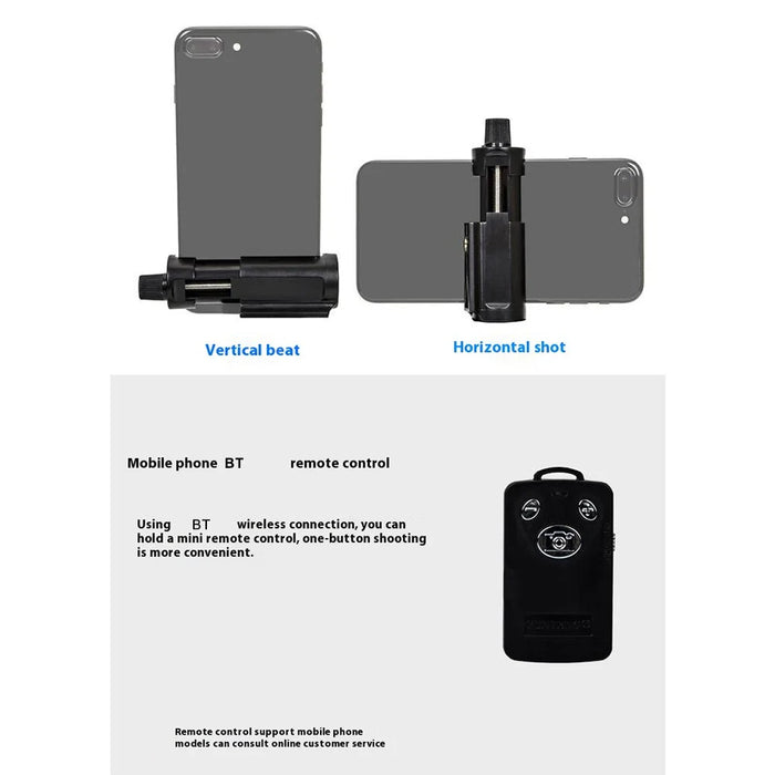 YUNTENG VCT-5208L Portable Tripod Selfie Stand Smartphone Holder with Bluetooth-Compatible Remote Control - 7