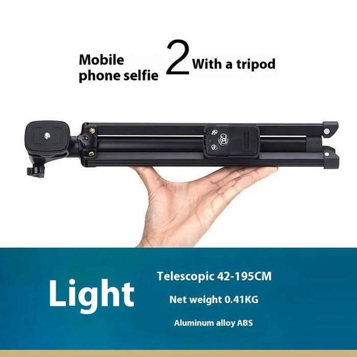 YUNTENG VCT-1688L 195cm Extended Selfie Tripod Live Streaming Phone Stand with Bluetooth-Compatible Remote Control - 2
