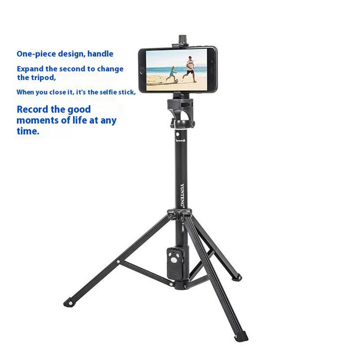 YUNTENG VCT-1688L 195cm Extended Selfie Tripod Live Streaming Phone Stand with Bluetooth-Compatible Remote Control - 5