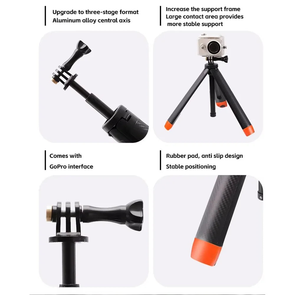 C063 Underwater Floating Selfie Stick Handheld Stabilizer Anti-Shake Tripod Snorkeling Pole for GoPro Action Camera - 7