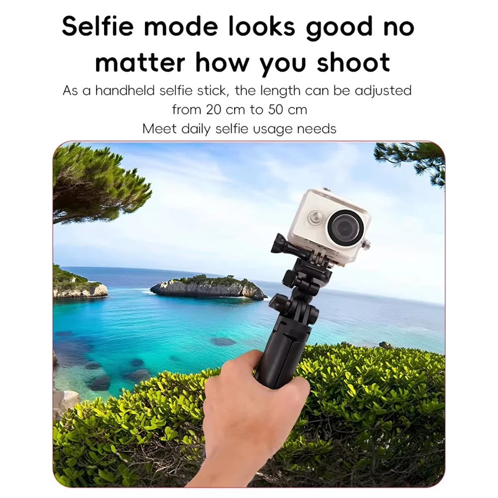C062 Folding Selfie Stick Tripod Action Camera Three-Way Adjustable Arm Phone Live Streaming Bracket - 3