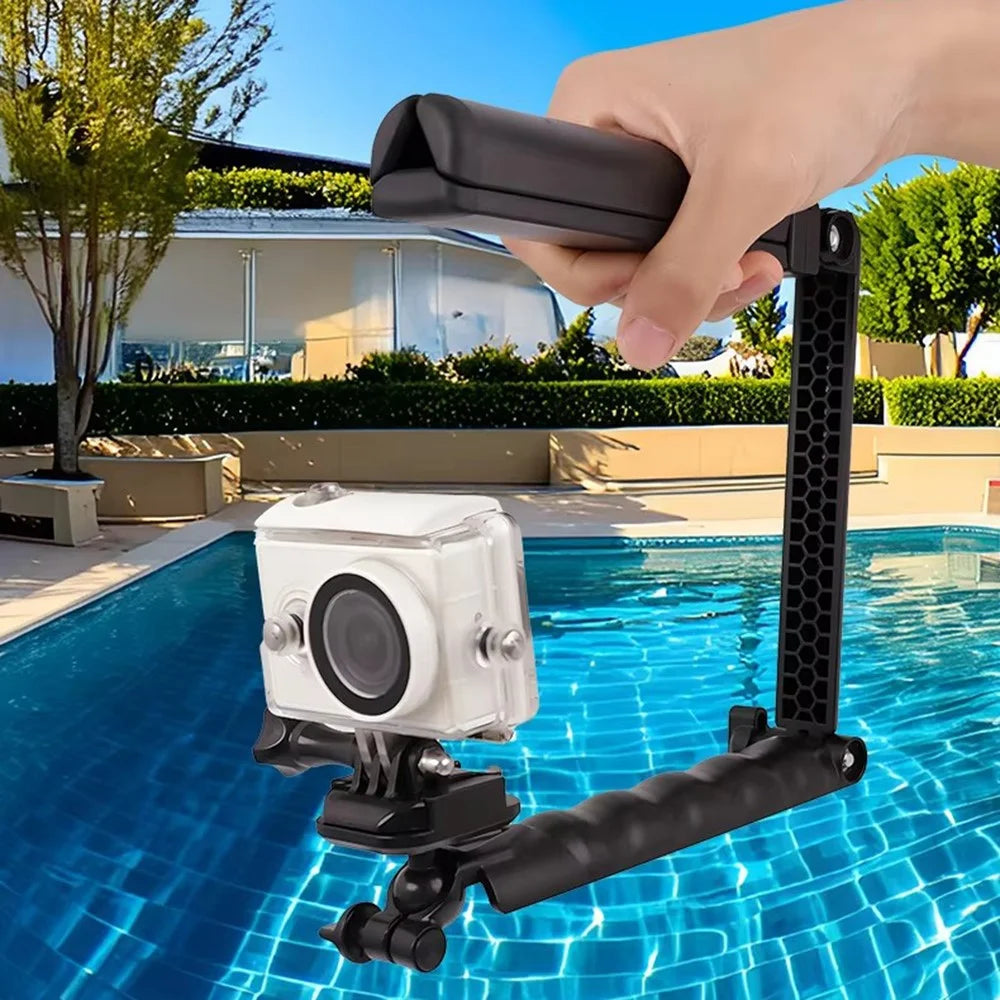 C062 Folding Selfie Stick Tripod Action Camera Three-Way Adjustable Arm Phone Live Streaming Bracket - 6
