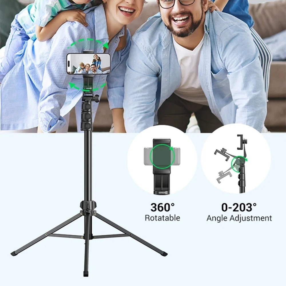 UGREEN 90235 1.71m Extendable Tripod Foldable Aluminum Alloy Floor Stand for Gopro / Cellphone - 2