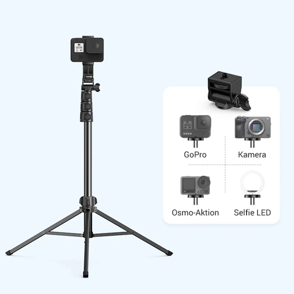 UGREEN 90235 1.71m Extendable Tripod Foldable Aluminum Alloy Floor Stand for Gopro / Cellphone - 3