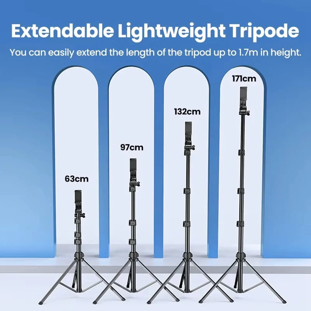 UGREEN 90235 1.71m Extendable Tripod Foldable Aluminum Alloy Floor Stand for Gopro / Cellphone - 7