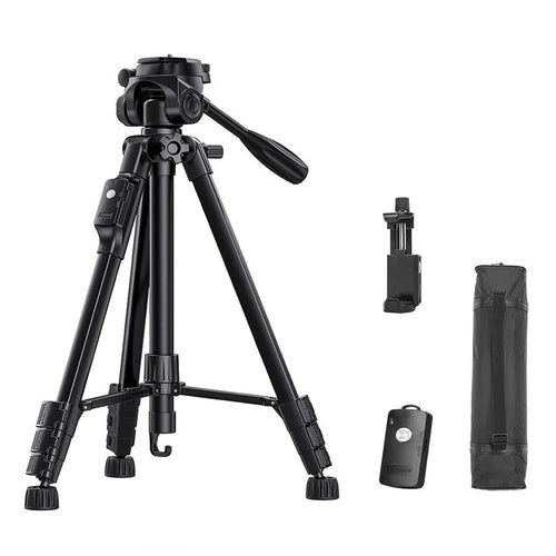 YUNTENG VCT-669 Tripod Camera Stand Smartphone Bluetooth-Compatible Selfie Mount for Live Streaming Vlog Video Recording - 1