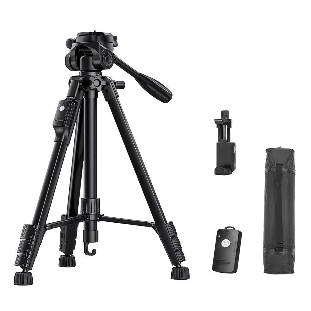 YUNTENG VCT-669 Tripod Camera Stand Smartphone Bluetooth-Compatible Selfie Mount for Live Streaming Vlog Video Recording - 1