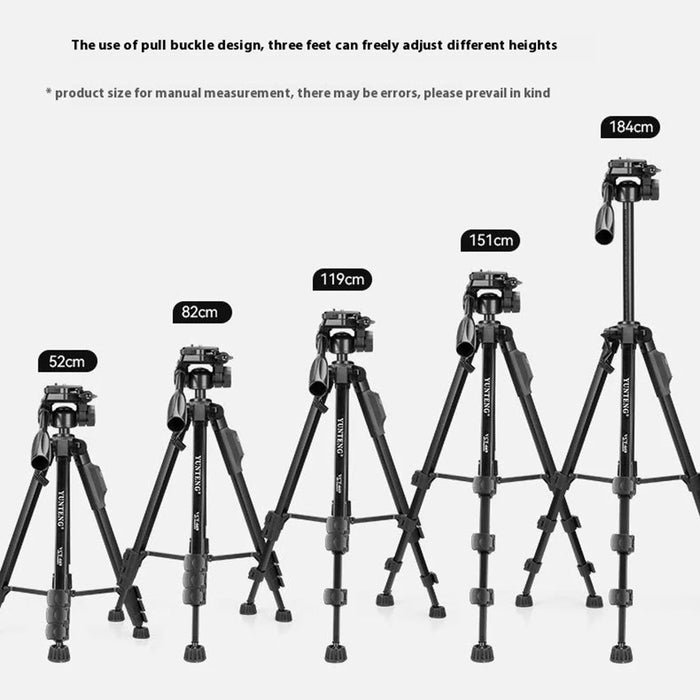 YUNTENG VCT-669 Tripod Camera Stand Smartphone Bluetooth-Compatible Selfie Mount for Live Streaming Vlog Video Recording - 4