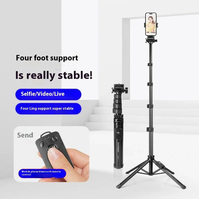 YUNTENG XC-90 Smartphone Camera Bluetooth-Compatible Selfie Stand Vlog Video Live Streaming 4-Leg Bracket - 2