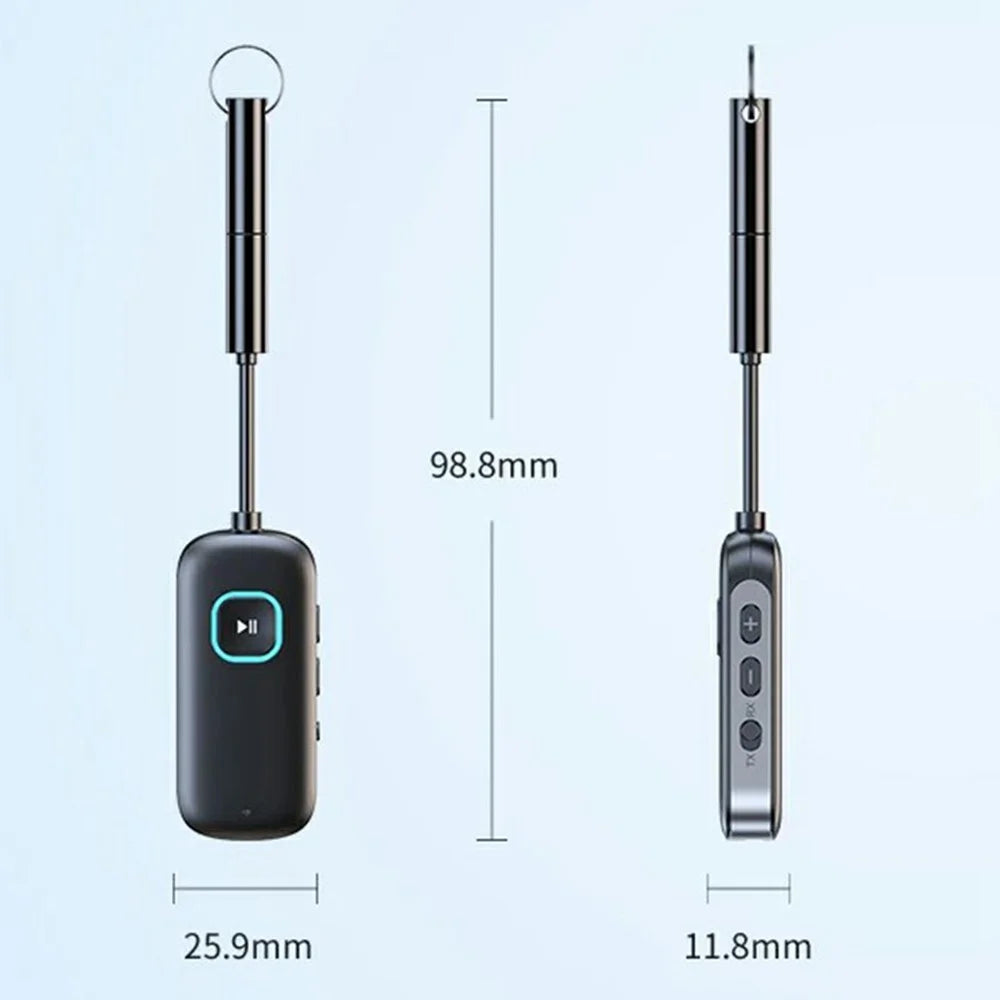 C49 2 in 1 APTX Receiver Transmitter 3.5mm Aux Bluetooth-Compatible 5.2 Wireless Handsfree Adapter - 7