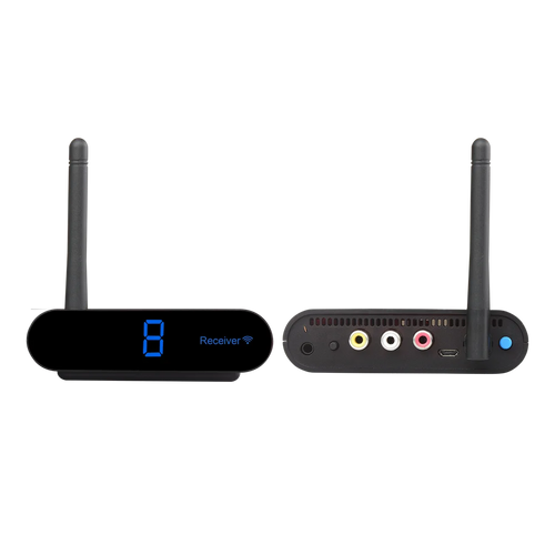 MEASY AV230 2.4GHz Wireless AV Signal Transmission Set 1 Transmitter 2 Receivers Support IR Remote - US Plug - 1