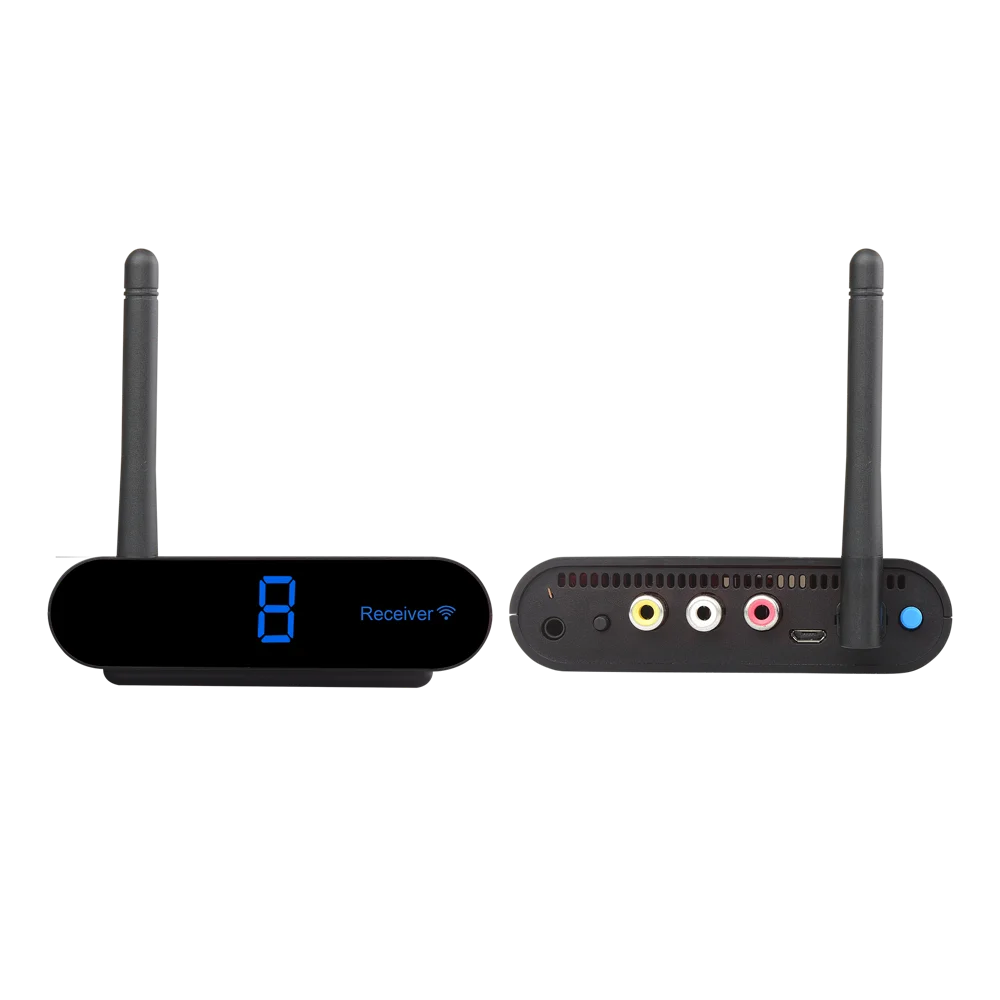 MEASY AV230 2.4GHz Wireless AV Signal Transmission Set 1 Transmitter 2 Receivers Support IR Remote - US Plug - 1