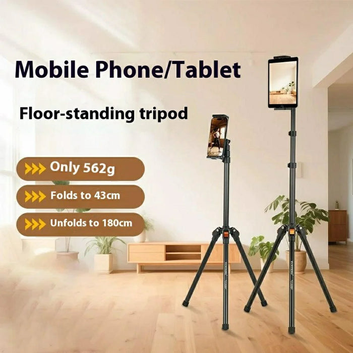 YUNTENG VCT-5229 Adjustable Height Tripod for Smartphone  /  Tablet Folding Floor Stand - 2