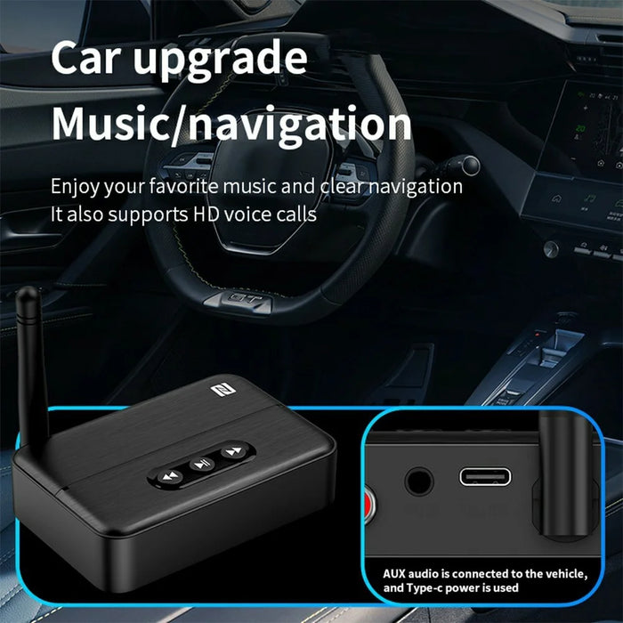 M60 Bluetooth-compatible 5.4 Audio Receiver for Car Home Stereo Hands Free Calling Music Player - 4