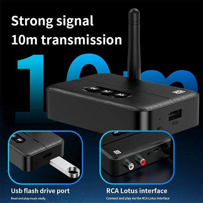 M60 Bluetooth-compatible 5.4 Audio Receiver for Car Home Stereo Hands Free Calling Music Player - 5