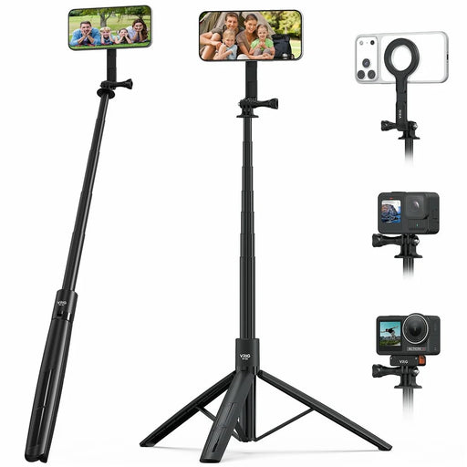 VRIG TP31 For GoPro  /  Smartphone Compatible with MagSafe Selfie Stick 7-section Extendable Tripod - 1