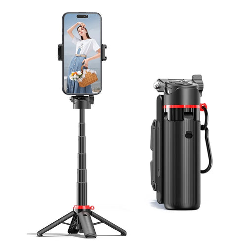 F07 Portable 410mm Selfie Stick Bluetooth-Compatible Remote Mini Tripod Selfie Stick with 6 Section Telescopic Pole - 1