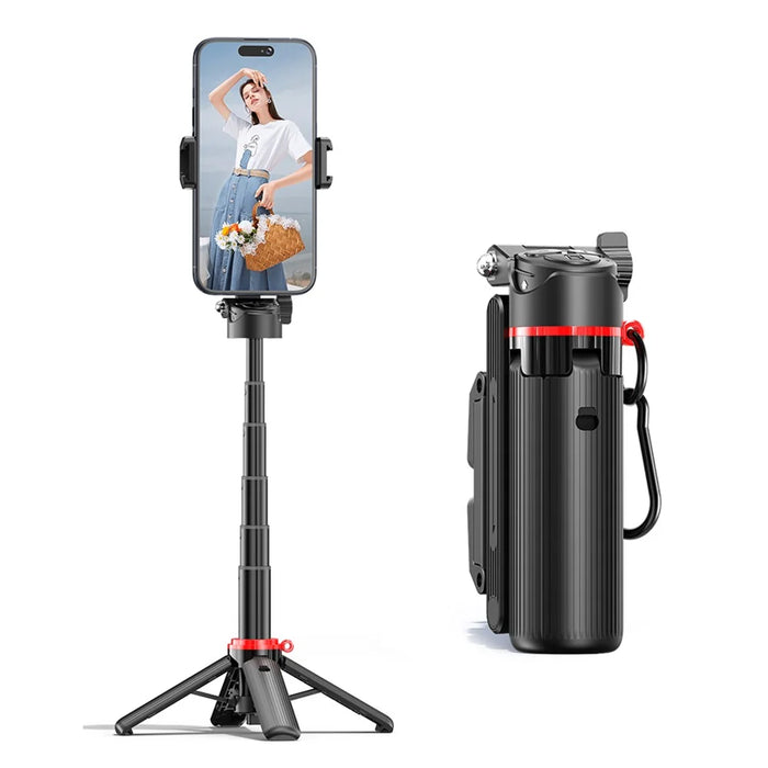 F07 Portable 410mm Selfie Stick Bluetooth-Compatible Remote Mini Tripod Selfie Stick with 6 Section Telescopic Pole - 1