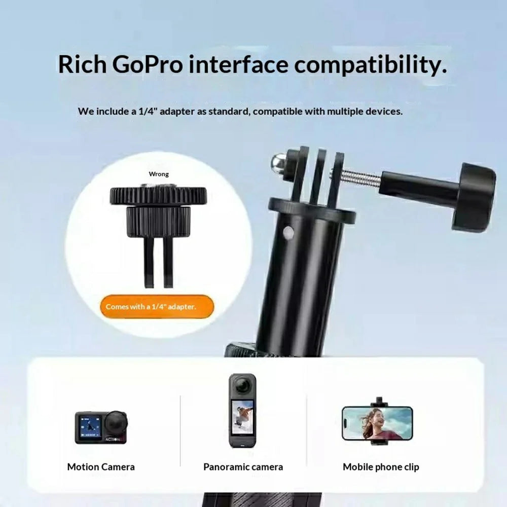 YUNTENG VCT-363 Adjustable Selfie Stick Aluminum Alloy Tripod Stand Bluetooth-Compatible Remote for Smartphone / DJI Pocket 3 Extension Pole - 4
