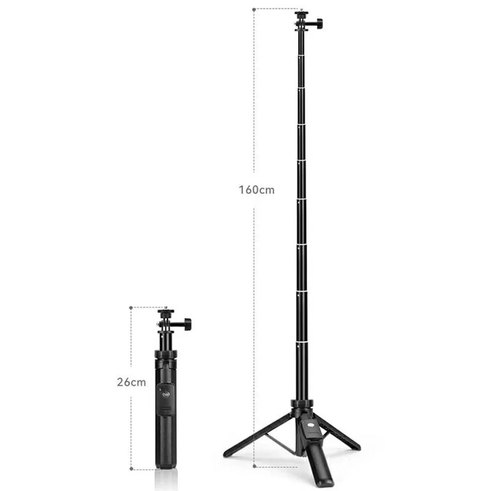 YUNTENG VCT-363 Adjustable Selfie Stick Aluminum Alloy Tripod Stand Bluetooth-Compatible Remote for Smartphone / DJI Pocket 3 Extension Pole - 7
