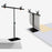 T-Shape Photography Background Stand with 2 Clamps Metal Backdrop Support Stand - 68 X 83cm - 2